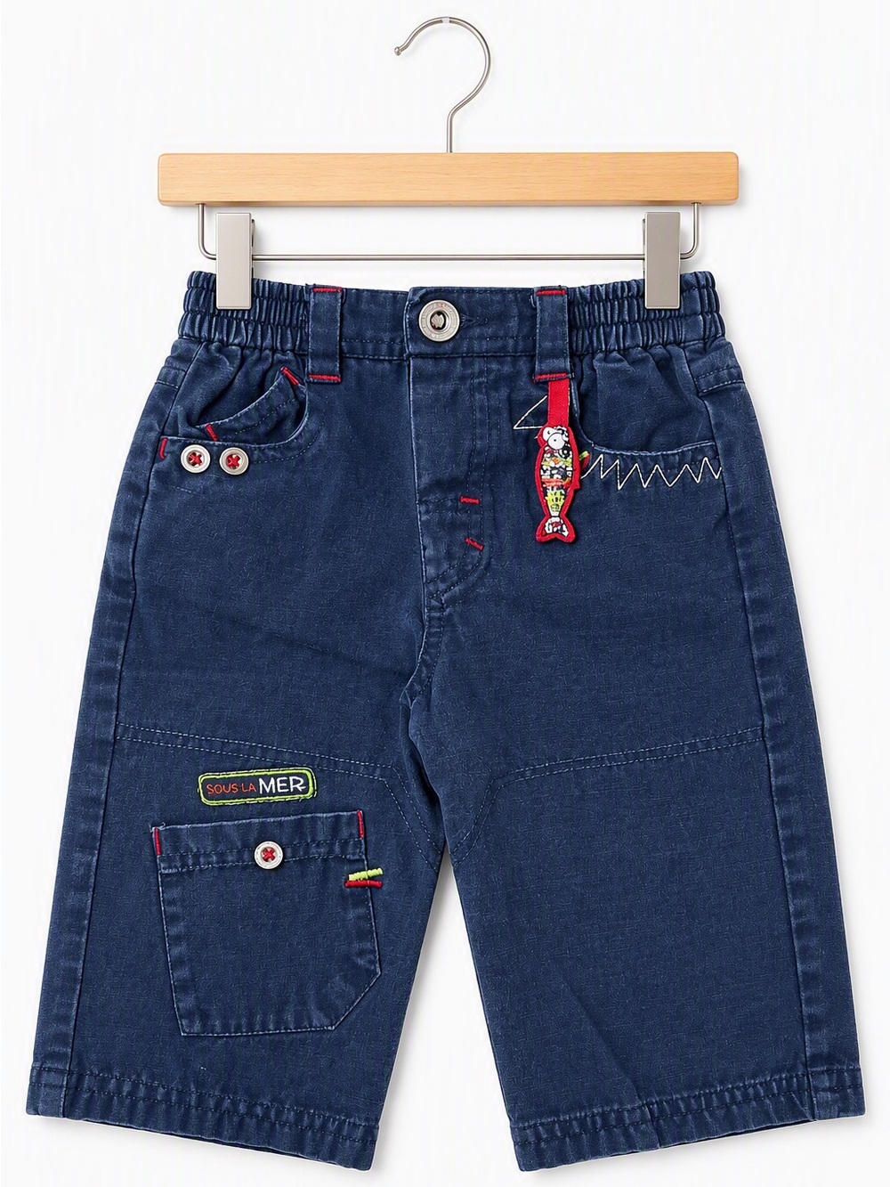 Vintage Clément Quebec Kids Cargo Jeans Navy Sous La Mer Tactical Utility Pants
